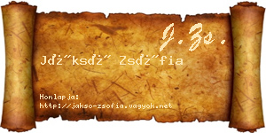Jáksó Zsófia névjegykártya